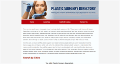 Desktop Screenshot of plasticsurgerydir.com